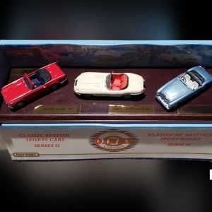COLLECTABLE MATCH BOX/ DINKY vintage classic British sports cars.